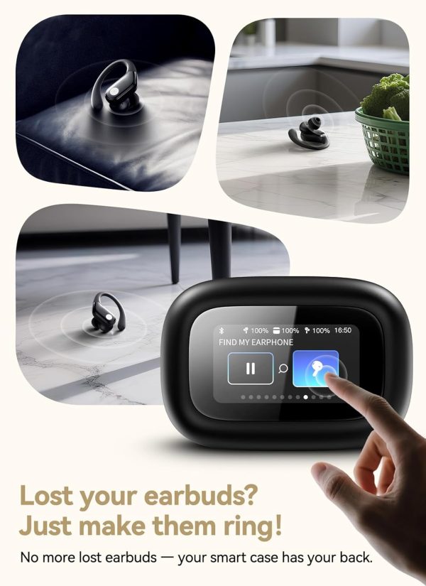 Wireless Earbuds, Sports Bluetooth 5.4 Headphones, Ear Buds with ENC Noise Canceling Mic, 80Hr Playtime Earphones, Palm-Sized, LED Power Display, IPX7 Waterproof Headset for Workout Running, Black - Image 4